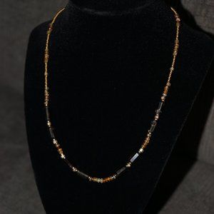 Smokey Quartz and Tourmaline Handmade Necklace.